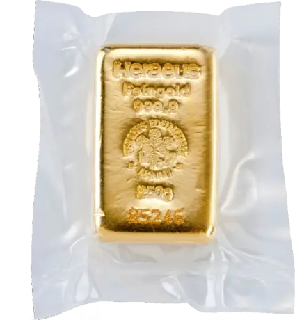 250g Gold Bar | Heraeus