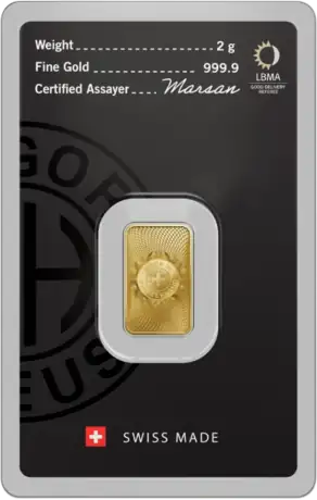 2 gr Lingotto d'oro | Argor-Heraeus