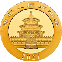 30g China Panda Gold Coin (2021)