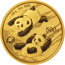 30g Panda Cinese | Oro | 2022