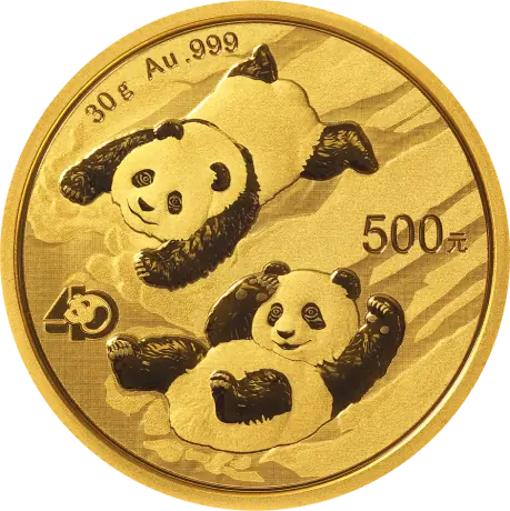 30g Chińska Panda Złota Moneta | Uszkodzona