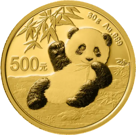 30g Chińska Panda Złota Moneta | Uszkodzona