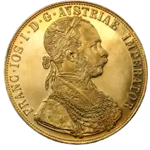 4 Dukaty Czworak Austria Złota Moneta | Nowe Bicie | Uszkodzona