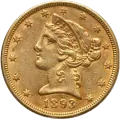 5 D&oacute;lar Half Eagle "Liberty Head" | Oro | 1795-1929