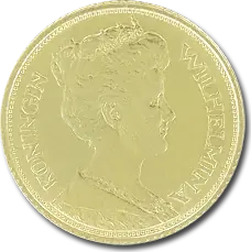 5 Dutch Guilders Wilhelmina | Gold | 1892-1933