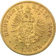 5 Mark Kaiser Wilhelm I. Preu&szlig;en | Gold | 1877-1878