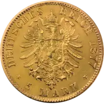 5 Mark Freie und Hansestadt Hamburg | Gold | 1877-1878