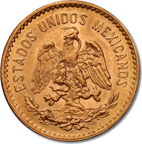 5 Pesos Mexicanos Hidalgo | Oro | 1905-1955
