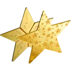 5 x 1g CombiBar Star | Gold | Valcambi | Glittering Stars