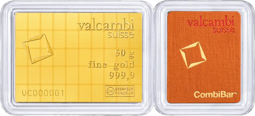 50 x 1 g CombiBar® Złota Sztabka | Valcambi