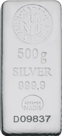 500g Silver Bar | Nadir Metal Rafineri