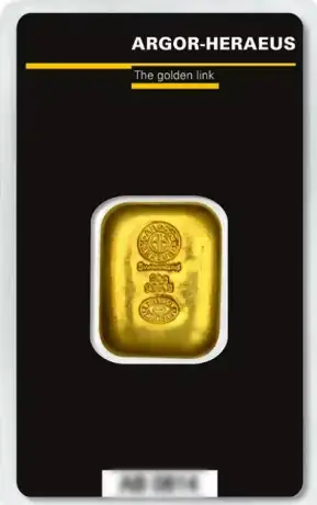 50g Lingote de Oro | Argor-Heraeus | Fundido