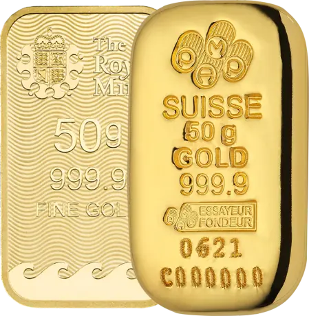 50g Gold Bar | Different Manufacturers