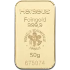 50g Lingot d'or (Heraeus)