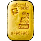 50g Lingote de Oro | Valcambi | Fundido