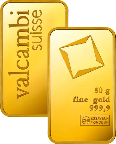 50g Gold Bar | Valcambi | Minted