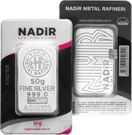 50g Srebrna Sztabka | Nadir Metal Rafineri