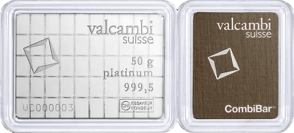 50x1g CombiBar® | Platinum | Valcambi