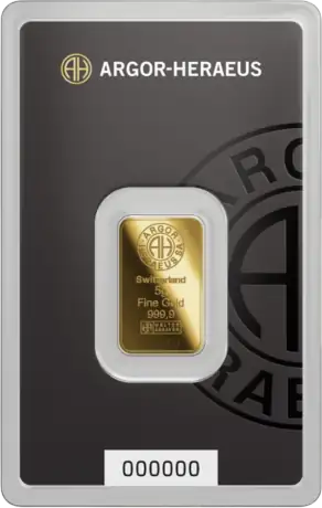 5 gr Lingotto d'Oro | Argor-Heraeus