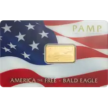 5g Złota Sztabka | PAMP | America the Free: Bald Eagle