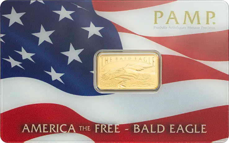5g Złota Sztabka | PAMP | America the Free: Bald Eagle