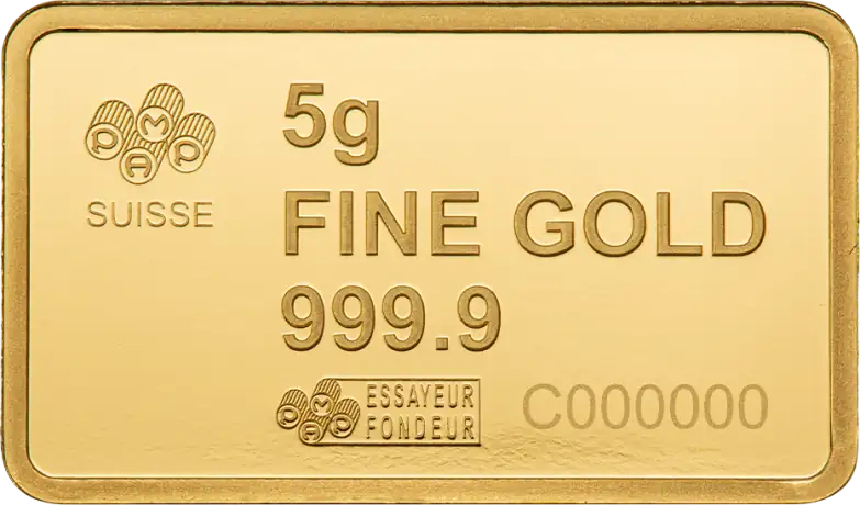 5g Złota Sztabka | PAMP | America the Free: Bald Eagle