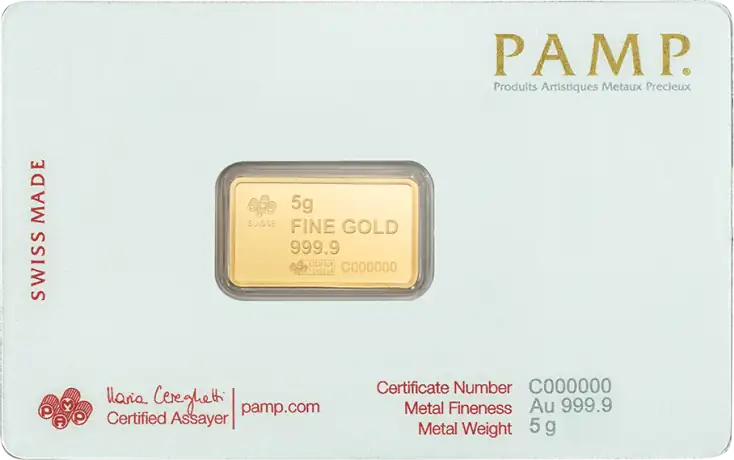 5g Złota Sztabka | PAMP | America the Free: Bald Eagle