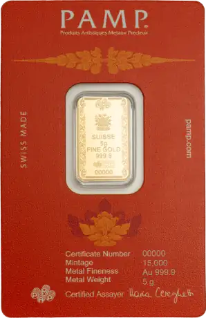5g Goldbarren | PAMP | Buddha