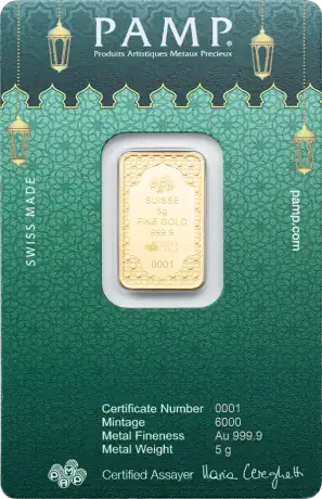 5g Lingot d'or | PAMP | Eid Mubarak
