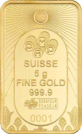 5g Gold Bar | PAMP | Lucky Scarab