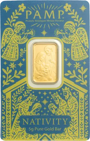 5 g Lingot d&rsquo;or | PAMP | Nativit&eacute;