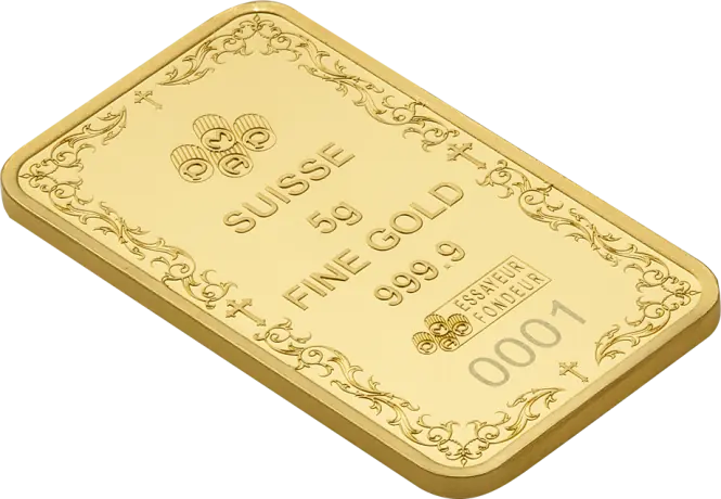 5g Złota Sztabka | PAMP Suisse Krzyż Chrześcijaństwa