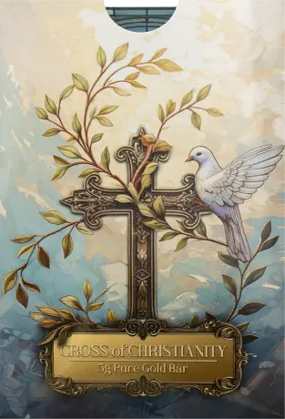 5g Złota Sztabka | PAMP Suisse Krzyż Chrześcijaństwa