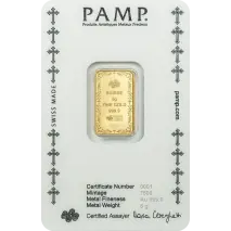 5g Złota Sztabka | PAMP Suisse Krzyż Chrześcijaństwa