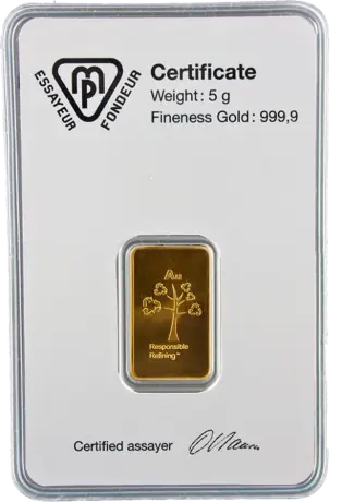 5g Metalor Gold Bar