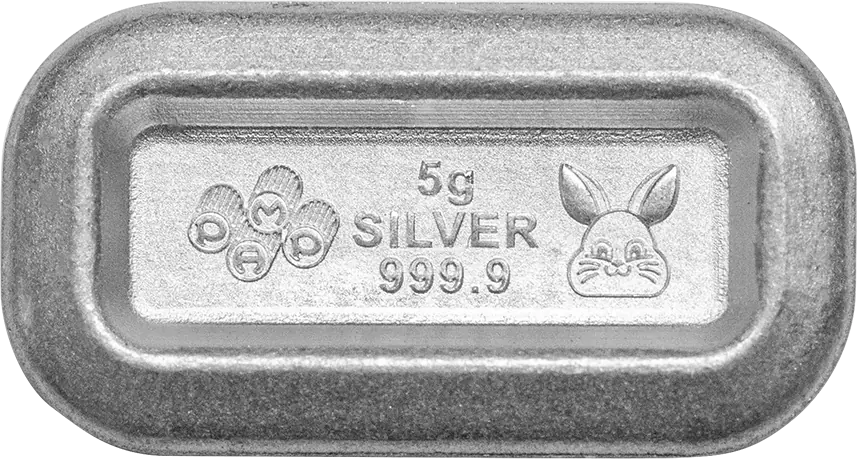 6 x 5g Silver Bar | PEZ Spring Bunny Dispenser | PAMP