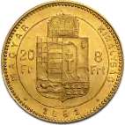 8 Forint 20 Francs Hungary | Gold | 1870 - 1892
