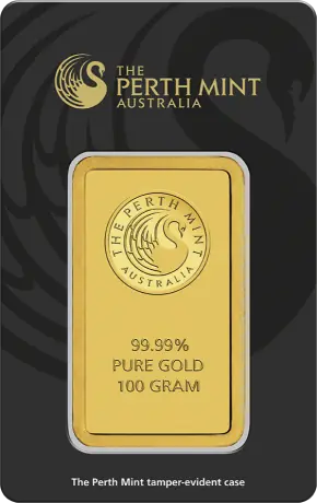 100g Gold Bar | Perth Mint | with Certificate
