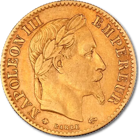 10 French Francs Napoleon III with Coronary | Gold | 1854-1869