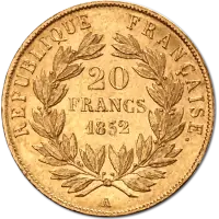 Französische Franc Goldmünzen