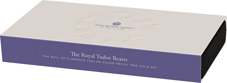 Two-Coin Set of 1 oz Tudor Beasts The Bull of Clarence Silbermünze | Proof | 2023