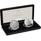 Two-Coin Set of 1 oz Tudor Beasts The Bull of Clarence Silver Coin | Proof | 2023